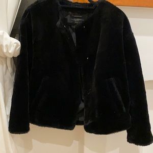 Zara black Faux Fur jacket. Like new.
